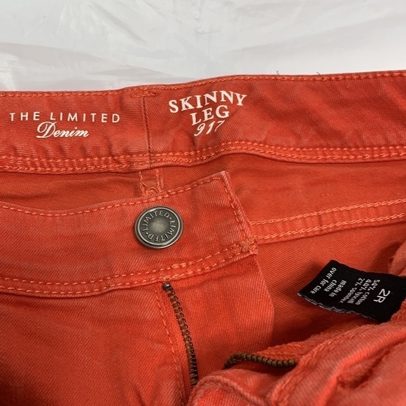 WOMEN’S The Limited Portland Orange Skinny Leg Low Rise Jeans Size 2R - Picture 9 of 11